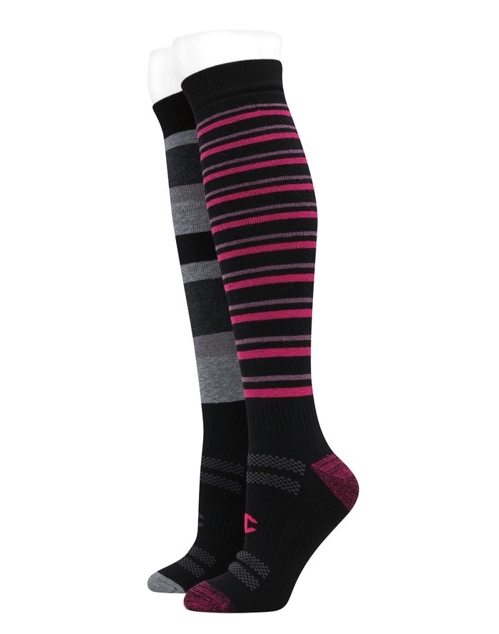 Calcetines Champion Mujer - Outdoor Heavyweight Over-The -Knee Ski 2-Pairs ( Negras/Rojas Oscuro ) 0